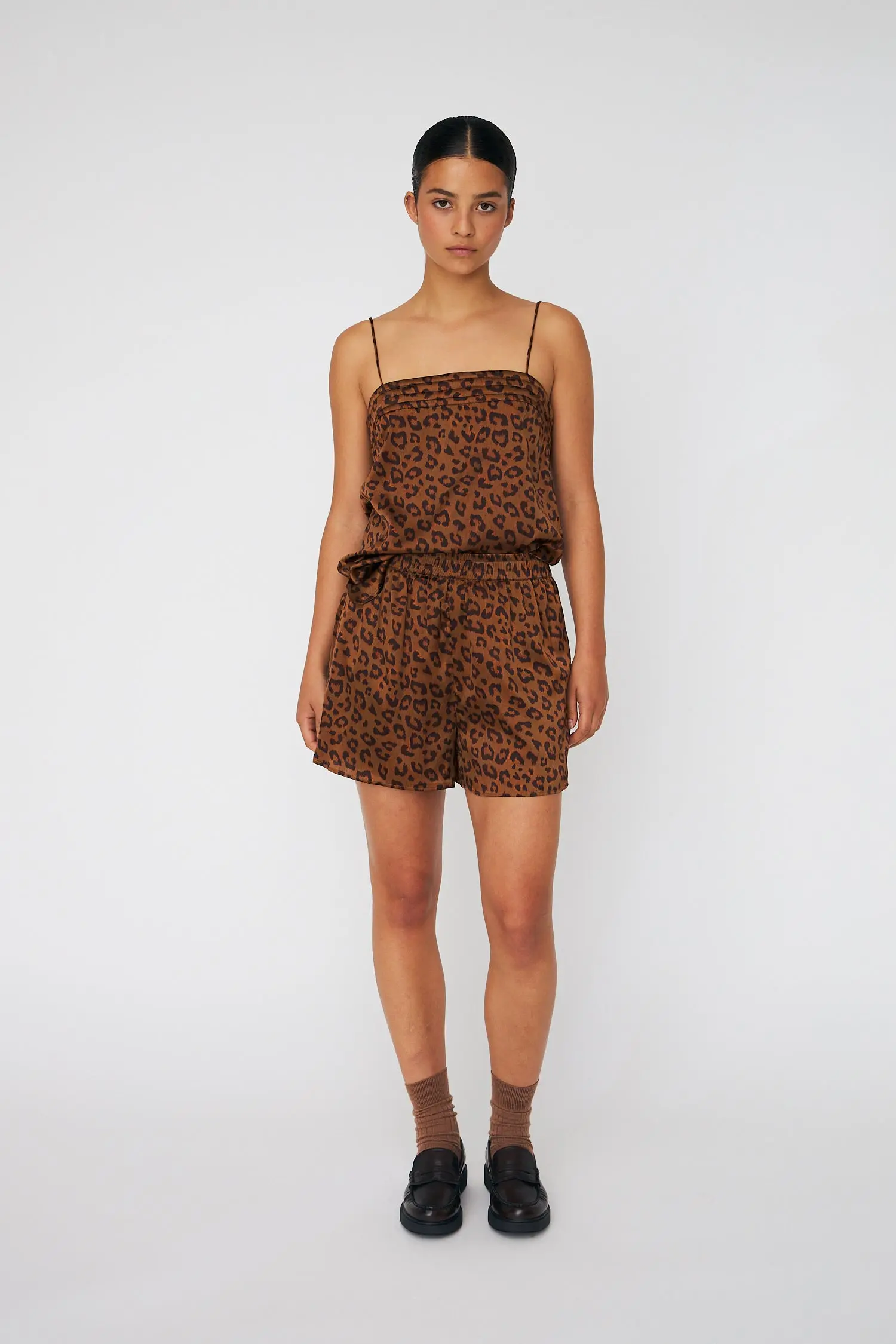 Animal Printed Silk Top - Leopard