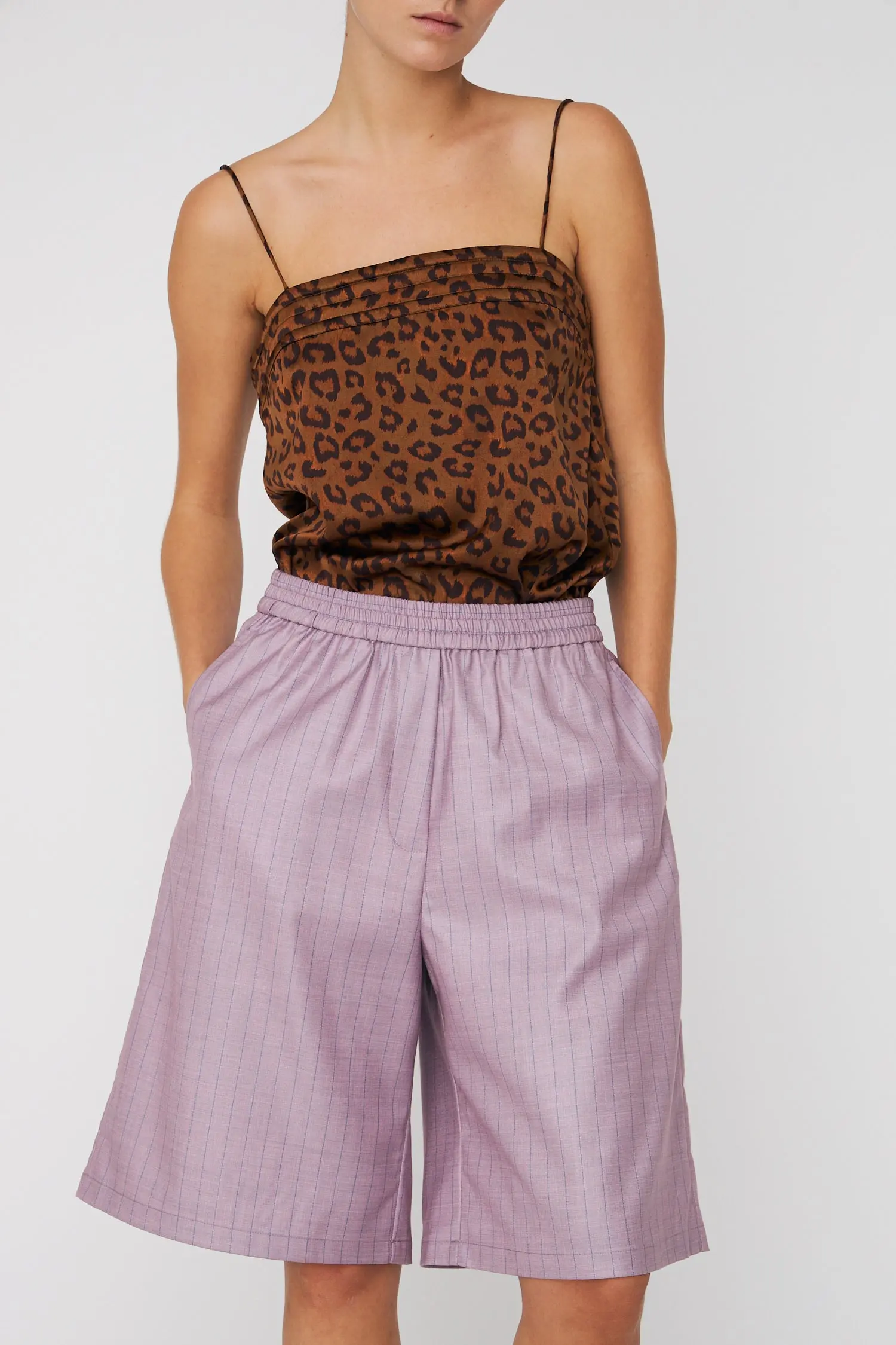 Animal Printed Silk Top - Leopard - Image 2