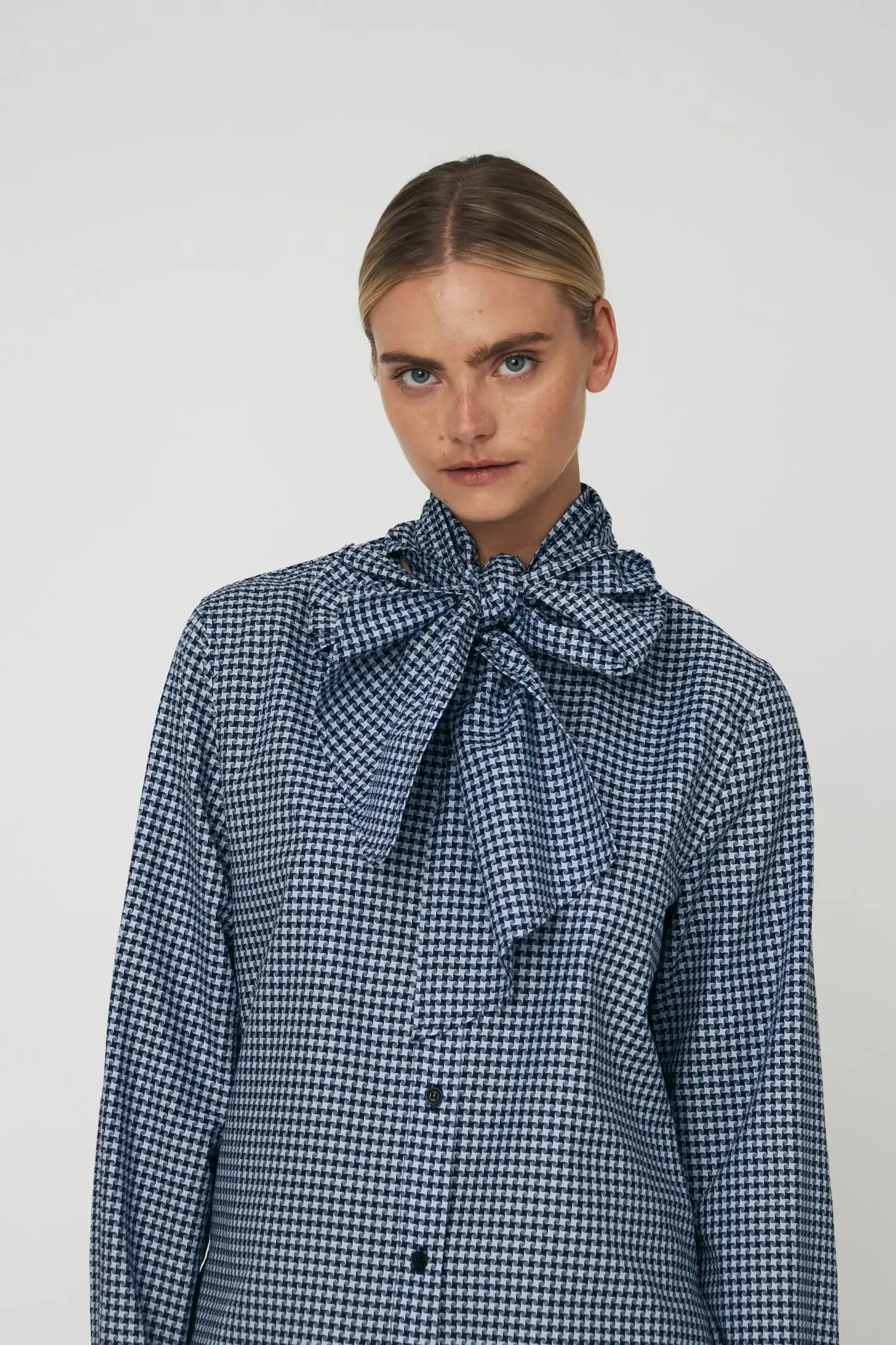 Bow Tie Shirt - Blue Checks - Image 3