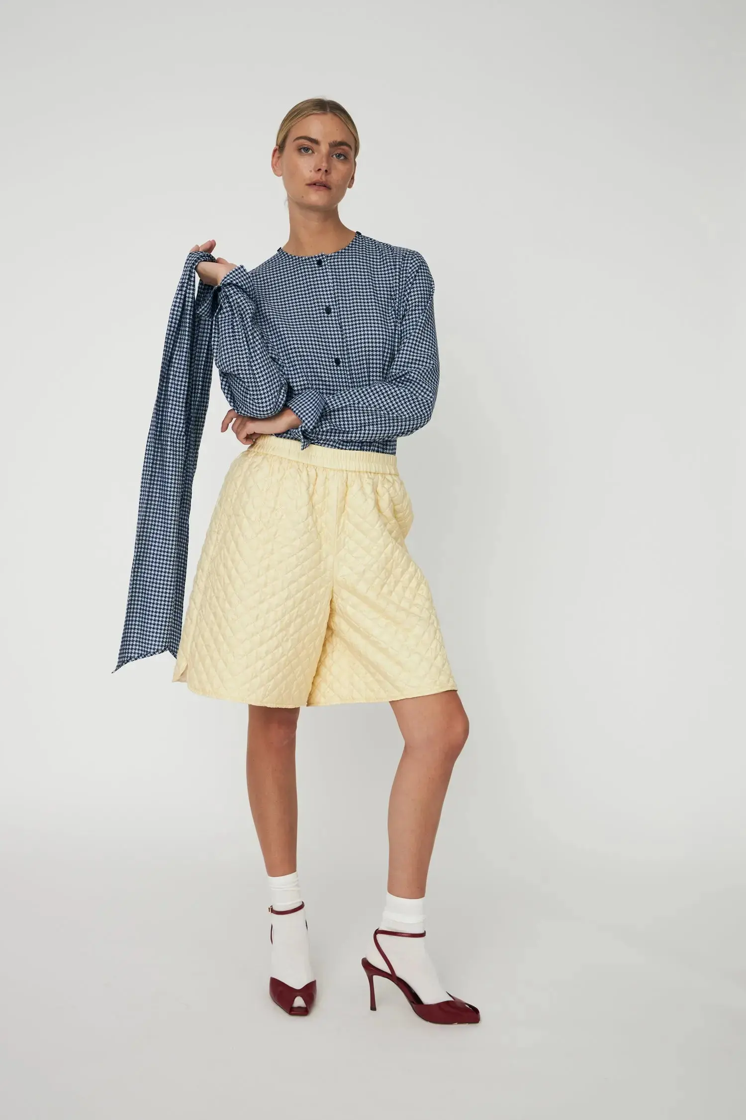 Bow Tie Shirt - Blue Checks - Image 4