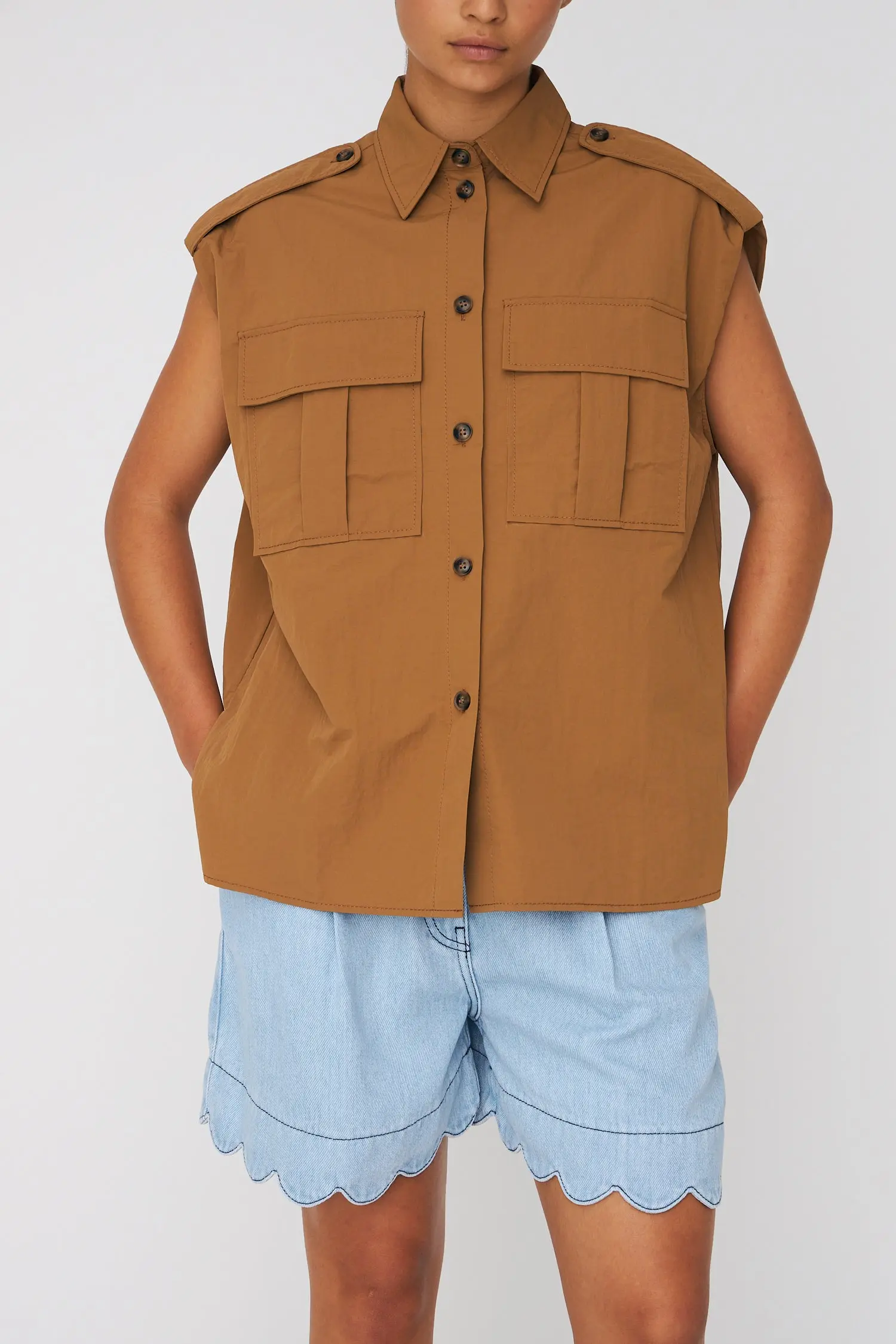 Caravan Shirt-Top - Camel Brown - Image 2