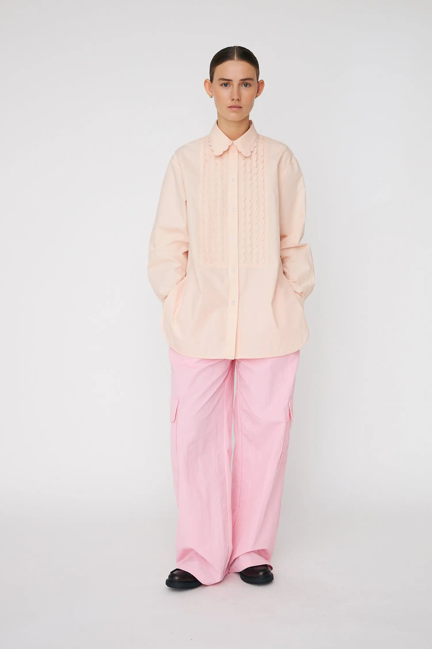 Cotton Poplin Shirt - Soft Powder