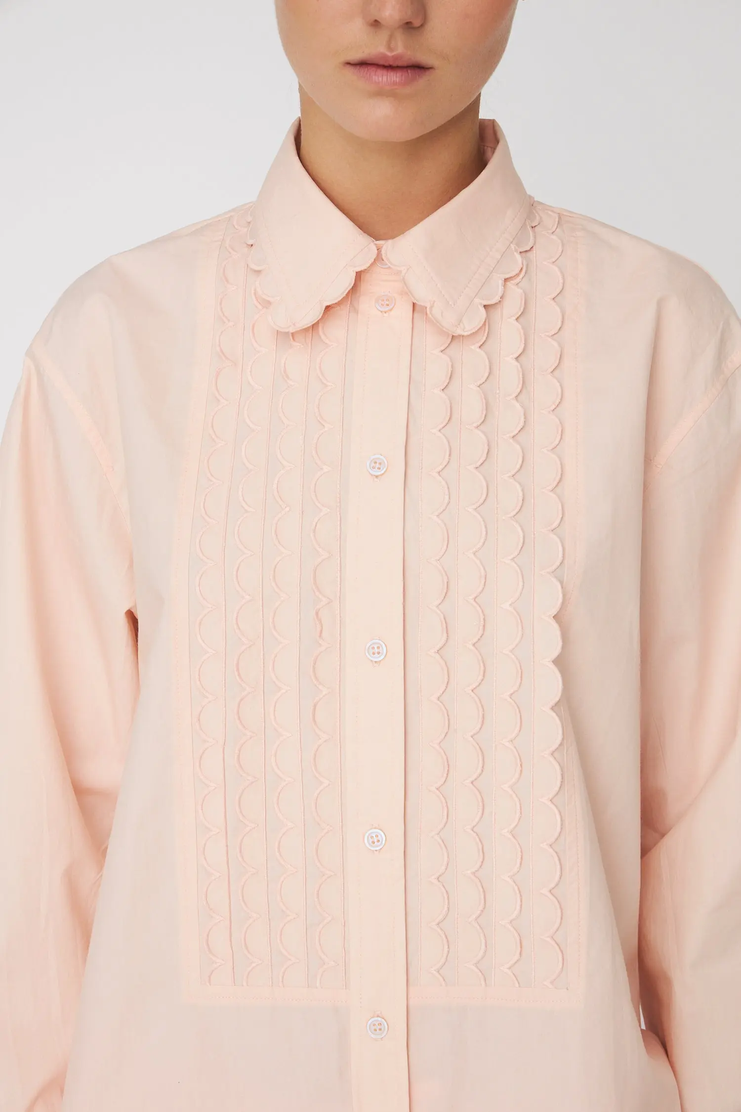 Cotton Poplin Shirt - Soft Powder - Image 2