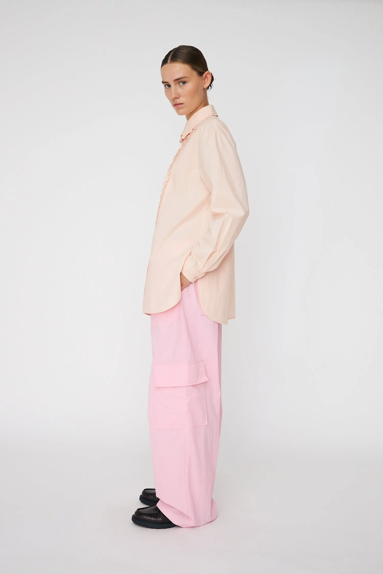 Cotton Poplin Shirt - Soft Powder - Image 3