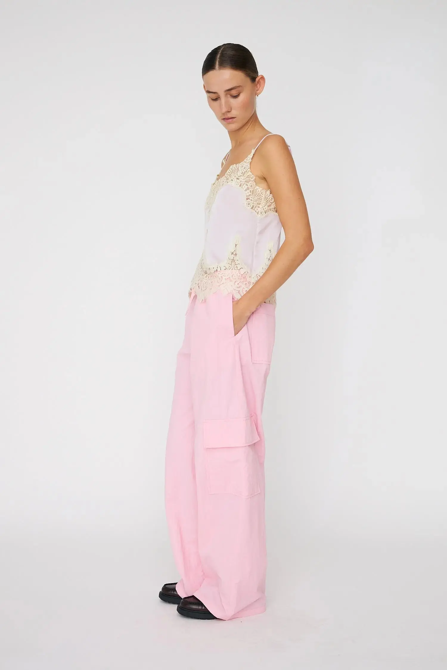 Delicate Lace Top - Light Purple - Image 3