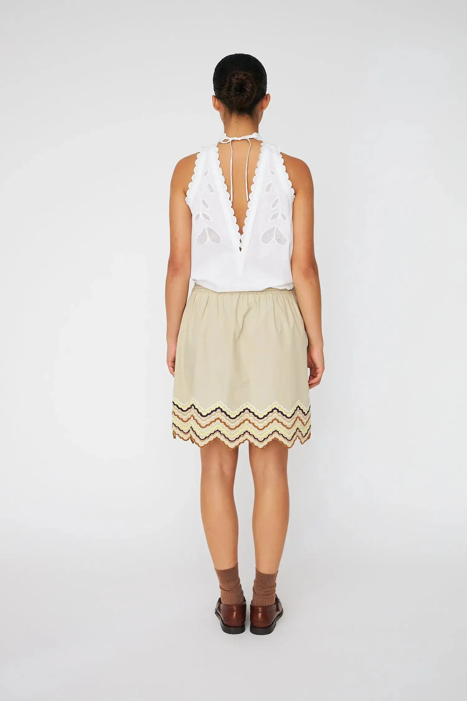 Embroidered Skirt - Army Touch - Image 3