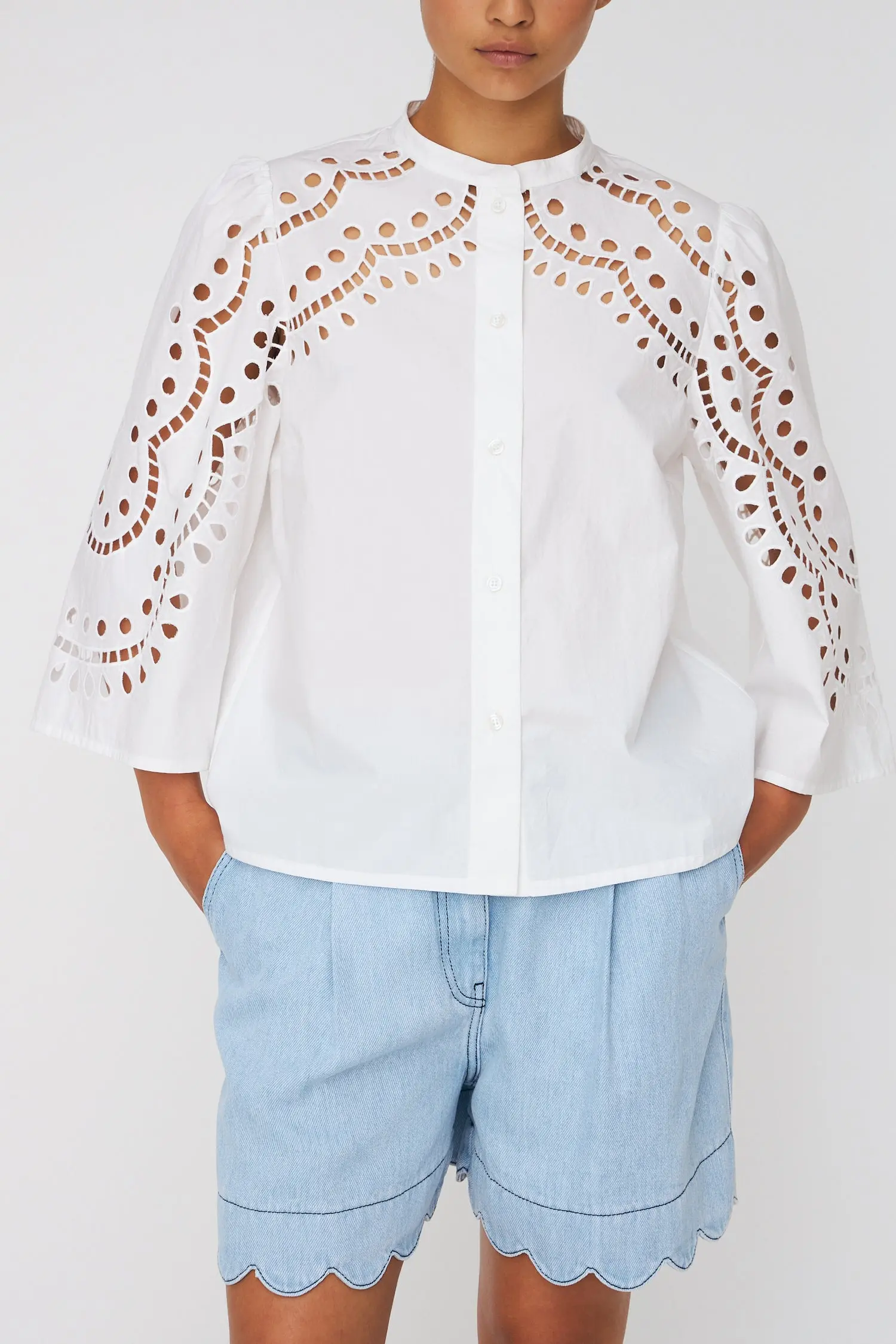 Embroidery Anglaise Shirt - White - Image 2