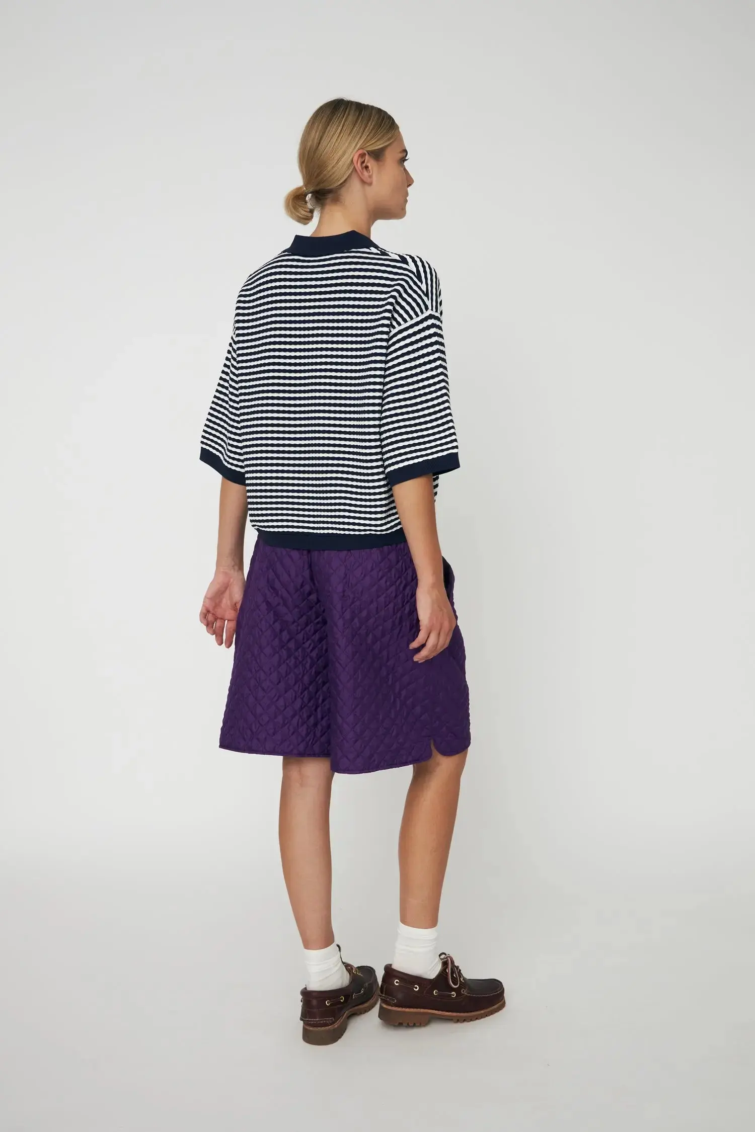 Polo Knit - Navy /Creme - Image 3