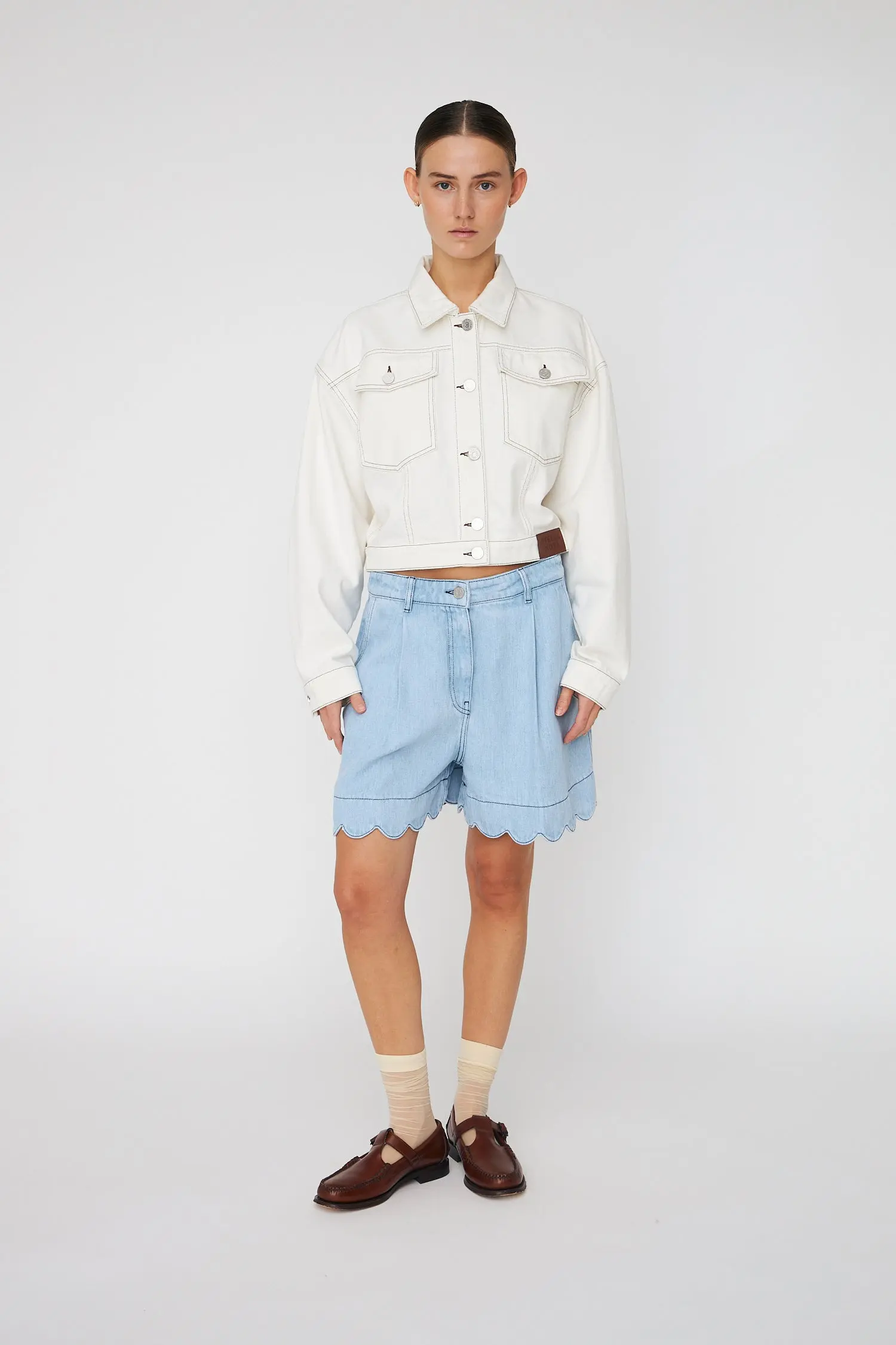 Soft Demin Shorts - Light Blue