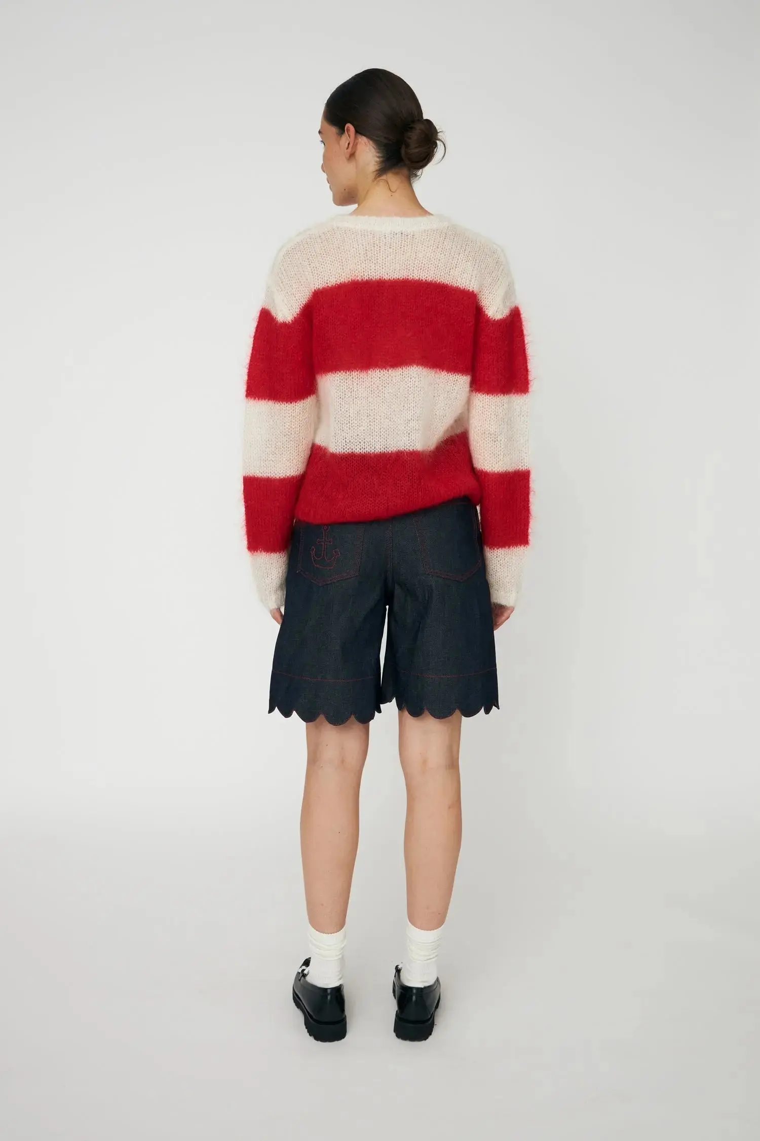 Striped Luxury Mohair Sweater - Ivory - Image 3