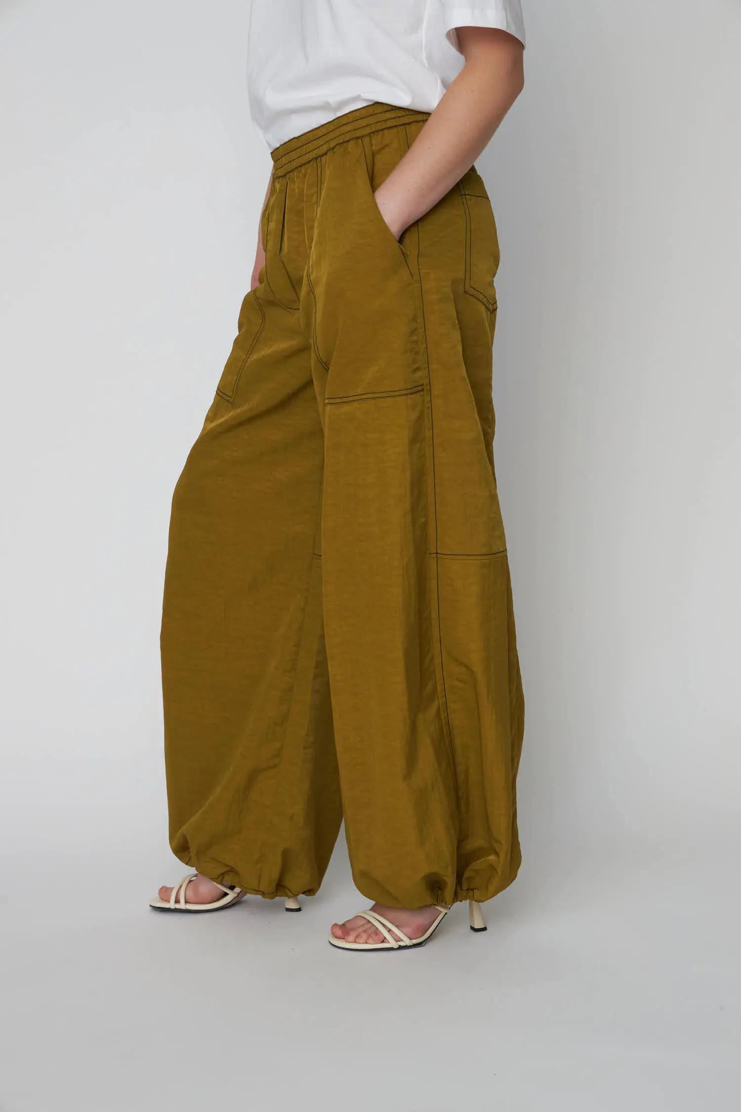 Workwear Oversized Pants - Olive - Image 2